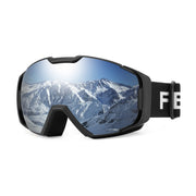 FEISEDY front view of goggles showing shape and logo for clear recognition