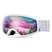 FEISEDY front view of goggles showing lens and frame, clear visibility benefit