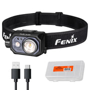Fenix HL45R front view showing headlamp and light output benefit of bright illumination