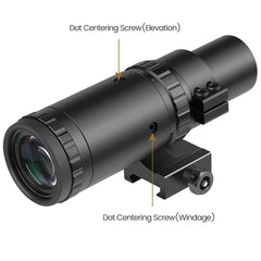 Feyachi M37 flipped to side by button mechanism for rapid transition and convenience