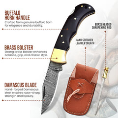 FH KNIVES back-lock mechanism close-up providing secure blade lock and safe handling