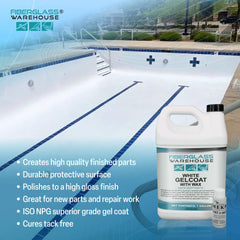 Fiberglass Warehouse brush and roller applying gelcoat, easy use benefit