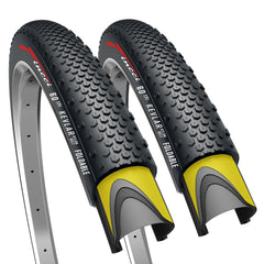Fincci front view of tire packaging showing model and size benefit durability