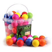 FINGER TEN front view of bucket with 50 foam practice balls showing portability and organization