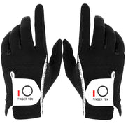 FINGER TEN front-facing pair in black showing clean presentation and reliable wet-weather grip