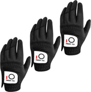 FINGER TEN front packaging showing three black gloves with clear protection benefit