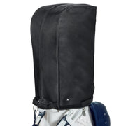 FINGER TEN front view of rain cover on golf bag showing protection