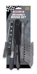 Finish Line front packaging showing five-piece brush set and benefits