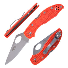 Firebird F759M front view showing orange handle and blade, convenient carry