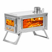FIREHIKING stove front view showing compact cooking surface and stability