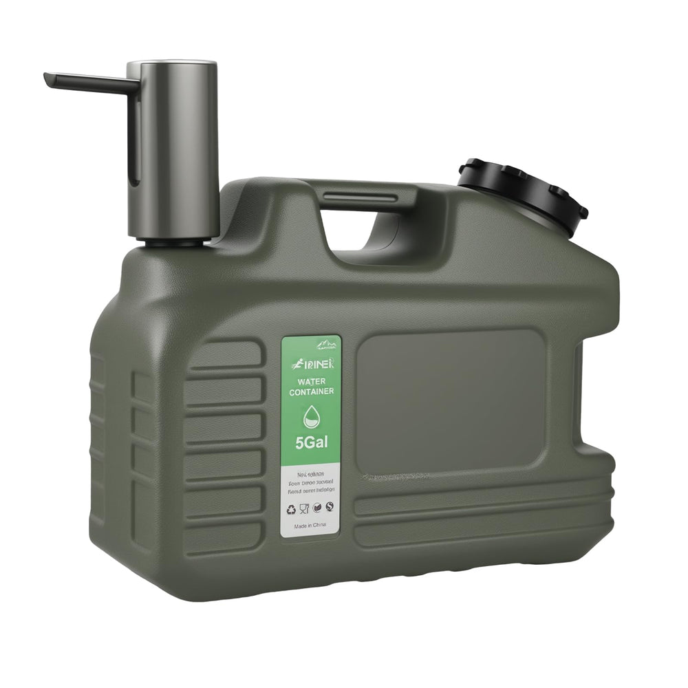 FIRINER front view of 5 gallon water jug showing durable handle and shape for easy transport