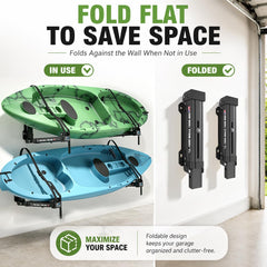 FitiRoker folded arms flat to wall saving space in small garage or shed