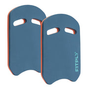 fitply front view of two kickboards showing colors and buoyancy benefits