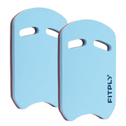 fitply kickboard front view showing both blue and purple boards and clear benefit of dual-pack