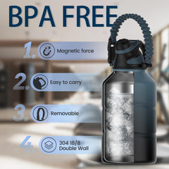 Fjbottle wide mouth with large ice cubes for long-lasting cold drinks