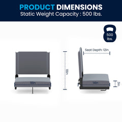 Flash Furniture folded profile highlighting compact size and easy storage benefit