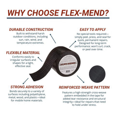 Flex-Mend applied to underbelly in use, demonstrates waterproof sealing benefit