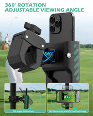 FLORICH mounted on EZGO cart rail showing stable placement and convenience