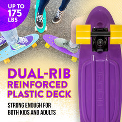 Flybar board side profile illustrating compact size and tapered plastic deck benefit