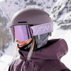 FMY close-up of lens coating highlighting anti-fog and water resistance
