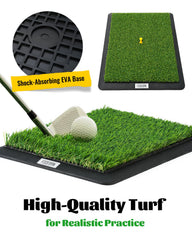 FODESAN three tee sizes and replaceable turf pads for versatile practice