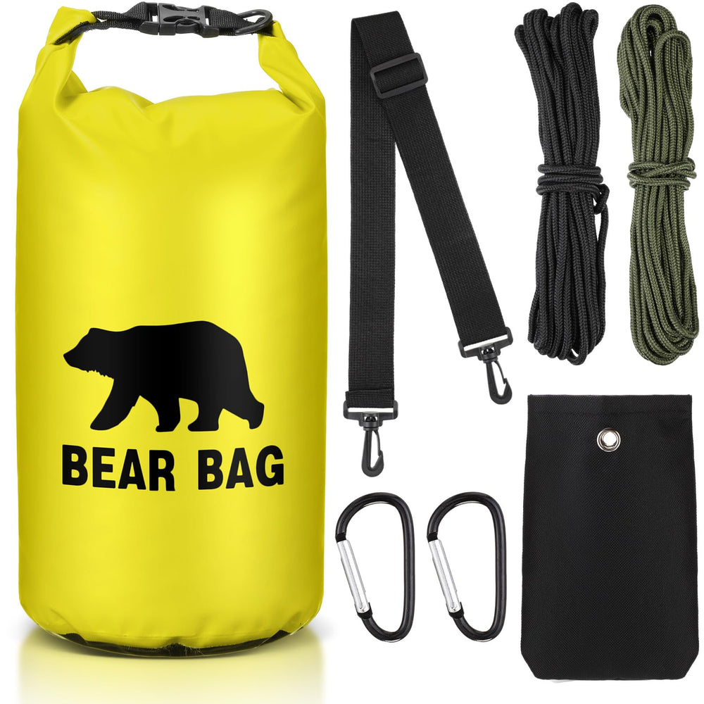 Foilswirl yellow front view showing compact bear bag kit and visibility benefit