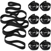 Foilswirl front view of eight-pack straps showing loops and bundle for easy selection