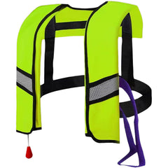 FOLALIFE front view green life jacket showing fit and buoyancy benefits