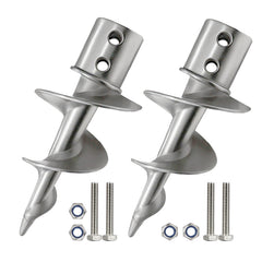 Fologtoo front view of dock auger showing durable design and easy fit