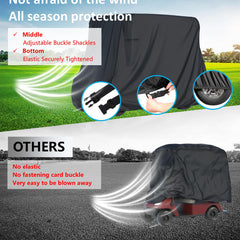 FOLU cover installed on Yamaha EZGO demonstrating outdoor protection