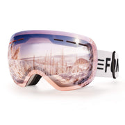 FONHCOO front view pink goggles showing full-face coverage and UV protection