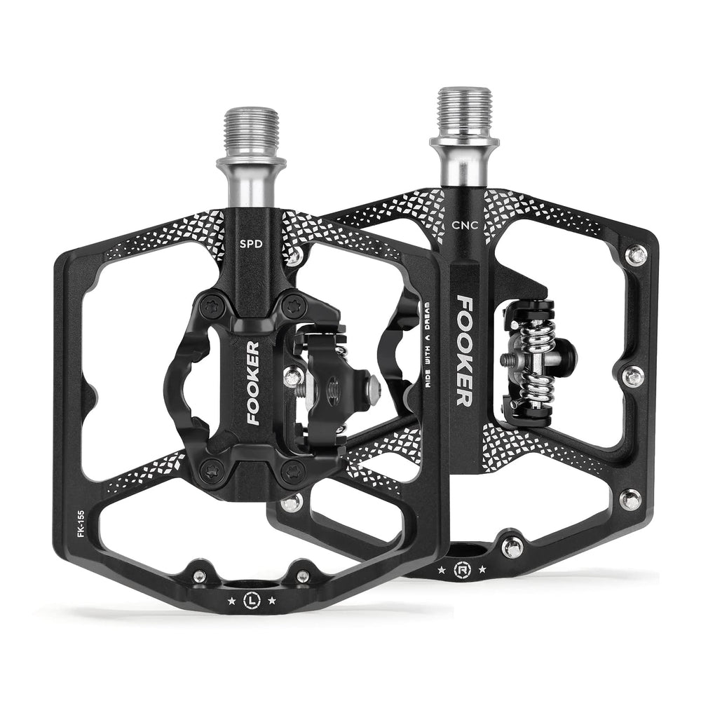 FOOKER pedal front view showing dual-sided design and versatile use