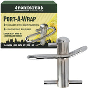 FORESTER Port-A-Wrap front view showing compact stainless design and strength benefits