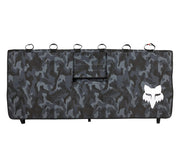 Fox Racing tailgate cover front view showing full black camo protection and style benefit