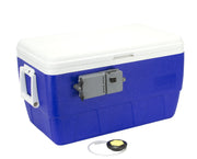 FRABILL aeration kit front view showing pump housing and hoses for quiet operation