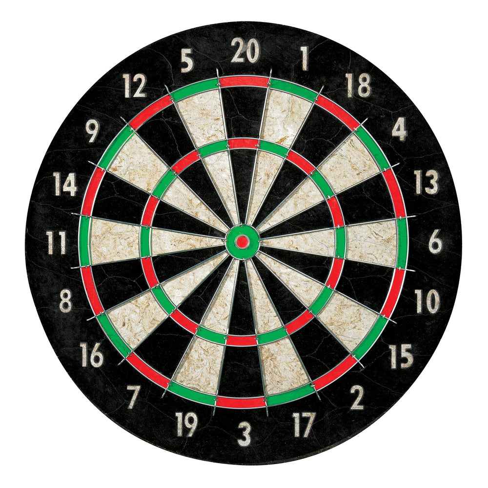 Franklin Sports front view of 18 inch bristle dartboard showing full face clarity and regulation size benefit