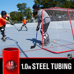 Franklin Sports close-up of 1 inch steel tubing highlighting durable construction