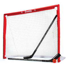 Franklin Sports goal front view showing full frame and easy setup benefit