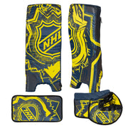 Franklin Sports goalie set front view showing full youth kit and easy setup