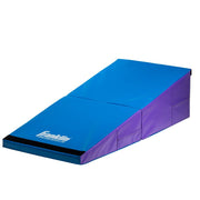 Franklin Sports front view of incline mat showing slope and dimensions for training