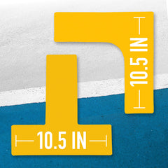 Franklin Sports close-up of L-shaped marker showing durable edge