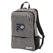 Franklin Sports backpack front view with Flyers logo showing team pride and organized storage