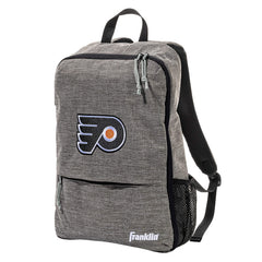 Franklin Sports backpack front view with Flyers logo showing team pride and organized storage