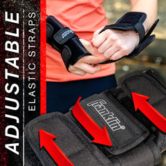 Franklin Sports wrist guard palm-side detail demonstrating hand support and stability