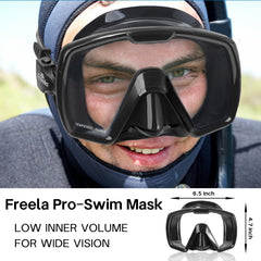 Freela closeup tempered glass lens highlighting clarity and safety