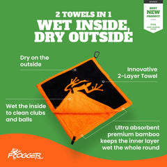 Frogger close-up of towel texture highlighting cotton exterior for effective drying