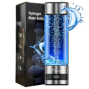 Fruaros front view silver hydrogen bottle showing sleek design and portability benefits