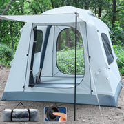 Fseoot front view of inflated tent showing rapid setup and shelter