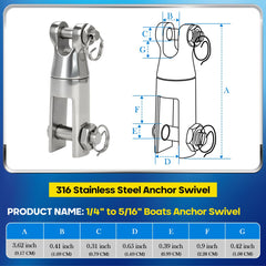 FUCNEN bow shackle detail showing secure threaded pin for safety