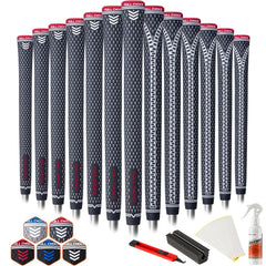 Full Choice front view of 13-grip set showing organized colors and clarity benefit